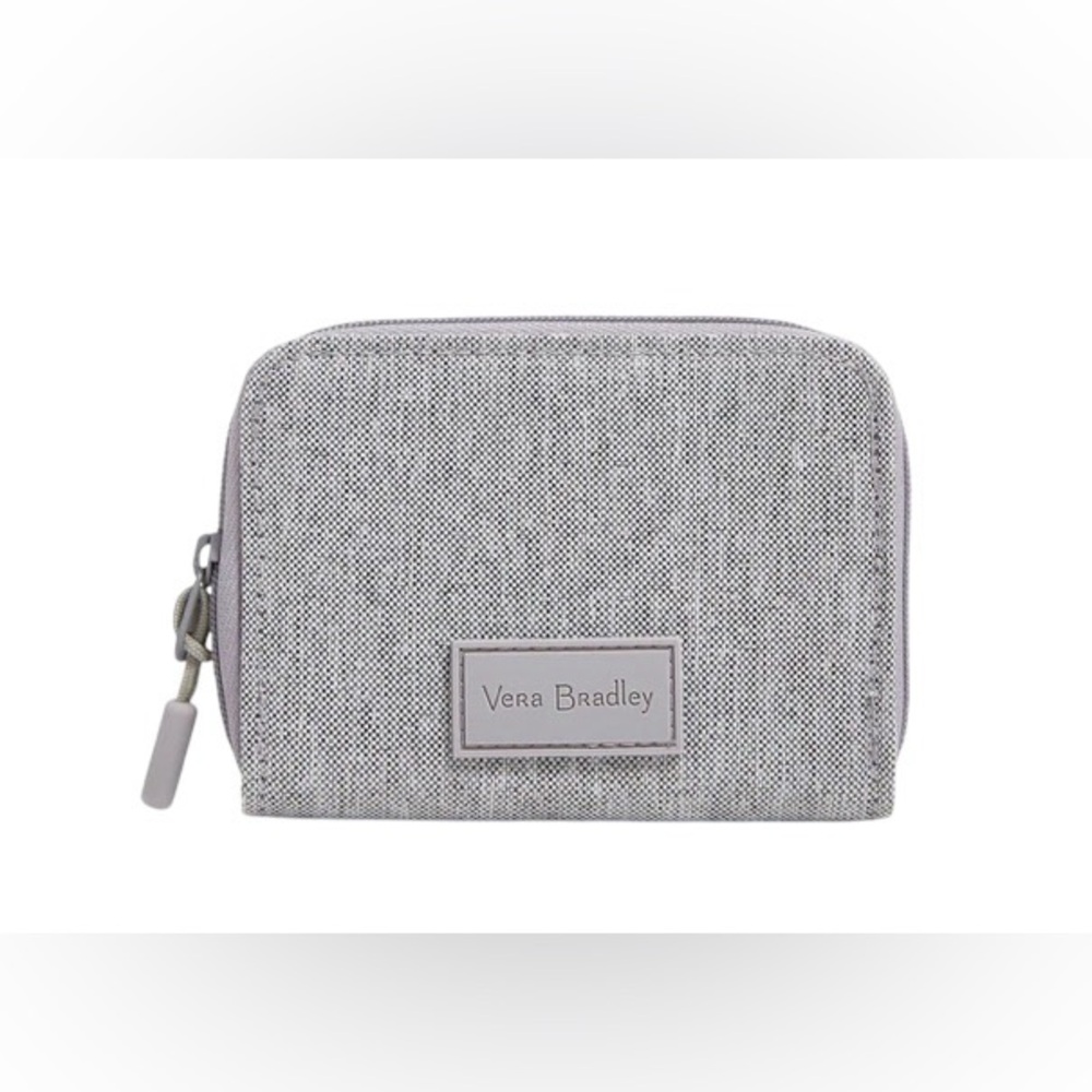 Vera Bradley RFID Zip Around Lighten Up Wallet in Medium Heather Gray